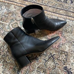 Dolce Vita Black Leather Ankle Boots